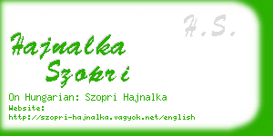 hajnalka szopri business card